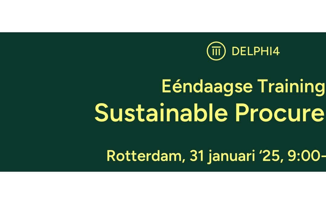 Eéndaagse training Sustainable Procurement